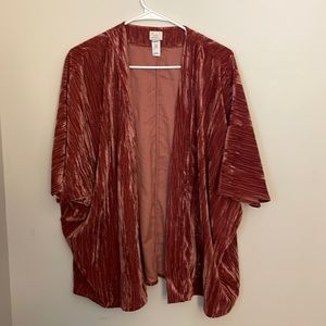 A New Day Draped Velvety Open Half Sleeve Cardigan